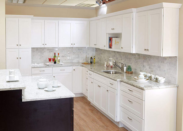 Dove White Shaker Solid Wood Kitchen Cabinets S40 - Image 11