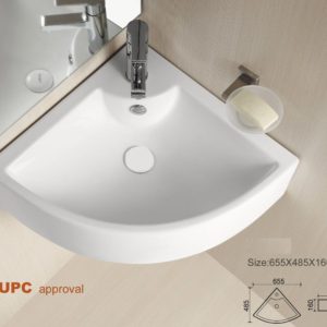 Bathroom Corner Wall Mounted Ceramic Sink BCS4053-4600