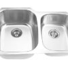 30"x21" Double Bowl Under-mount Stainless Steel Kitchen Sink (KUS_M3021L)