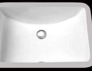 18"x12" White Rectangular Ceramic Bathroom Sink (UBG-3906/C018A)