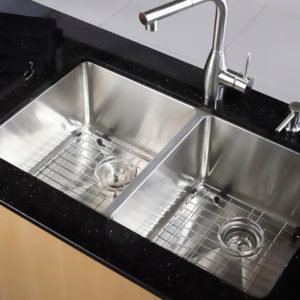 DKBC 2918 Small Radius Double-Bowl (50/50) SS Kitchen Sink (KUS_R2918D55)
