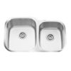 32"x21" Quality 16 Gauge Under-mount Double Bowl Kitchen Sink (KUS_MKQ553)