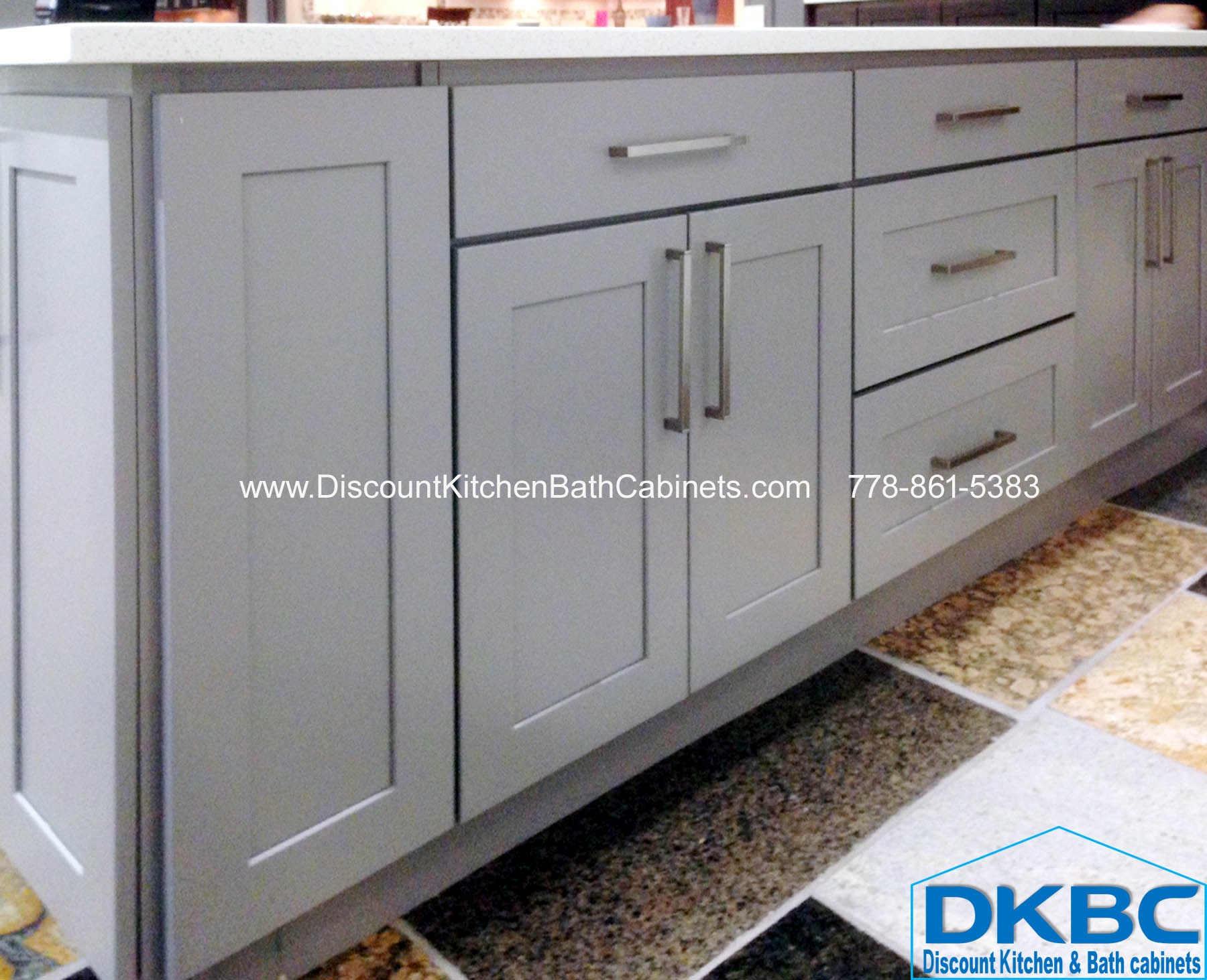 Whale Gray Shaker Maple Kitchen Cabinets M42 DKBC Discount Kitchen Bath Cabinets