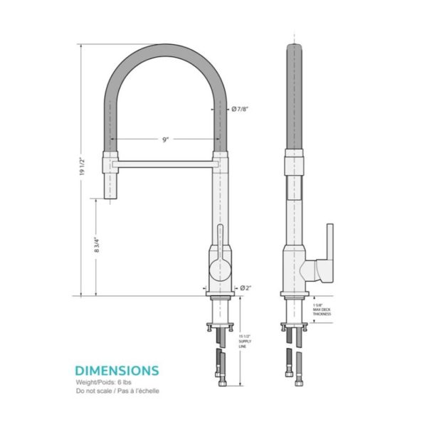 Pullout Stainless Steel Kitchen Faucet (KPF-K37871SS) - Image 2