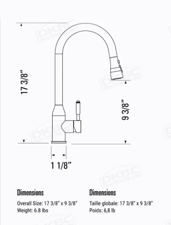 Pull-down Kitchen Faucet Stainless Steel Finish (KPF-K52148-SS) - Image 2