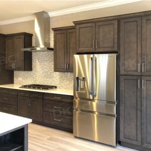 Stone Gray Shaker Solid Wood Kitchen Cabinets Q52