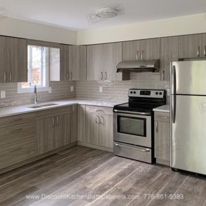 City Oak Textured Flat Kitchen Cabinets T43