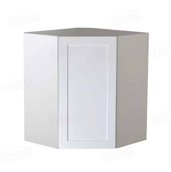 24" x 24" x 30" high Modern Shaker White Wall Corner Cabinet (C10-WDC2430)