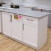 Clearance: 55 in White Shaker Kitchen Island Combo (KT-C10-Island55)