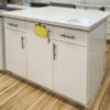 Clearance: 46-1/2 in Matte White Flat Kitchen Island Combo (KT-T20-Island46)