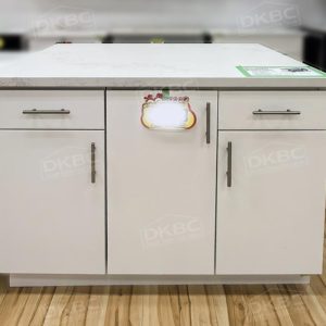 Alternative view of Clearance: 46-1/2 in Matte White Flat Kitchen Island Combo (KT-T20-Island46)