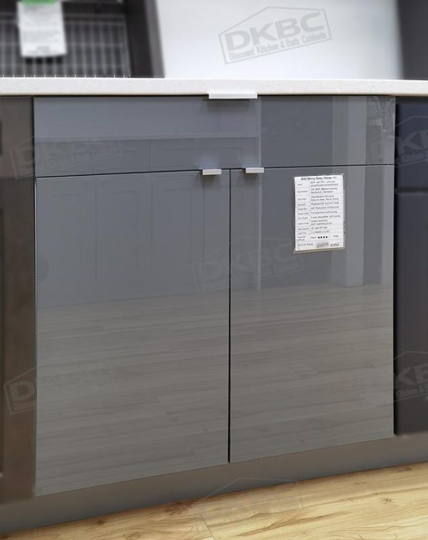 Shiny Grey Gloss Kitchen Cabinets Q32