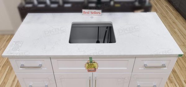 62" Quartz Vanity Top - Single Sink, Assorted, from - Image 4