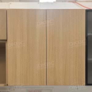 Warm Oak Flat Panel Kitchen Cabinets V47
