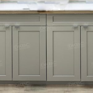 Alternative view of Q42 Beige Taupe Shaker Solid Wood Kitchen Cabinets (Frameless)