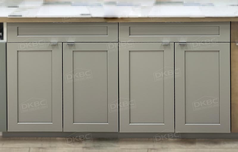 Q42 Beige Taupe Shaker Solid Wood Kitchen Cabinets (Frameless) - Image 2