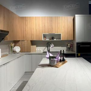 Alternative view of K47 Elite Bamboo Oak Flat Kitchen Cabinets